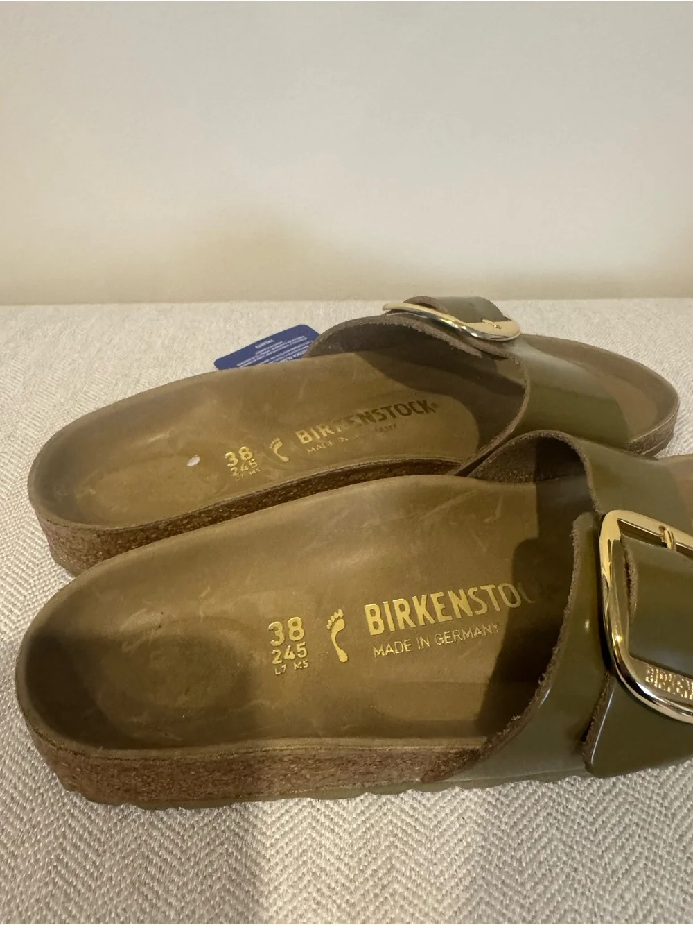 Birkenstock Moss  Green Madrid Big Buckle Sandals - Picture 4 of 7